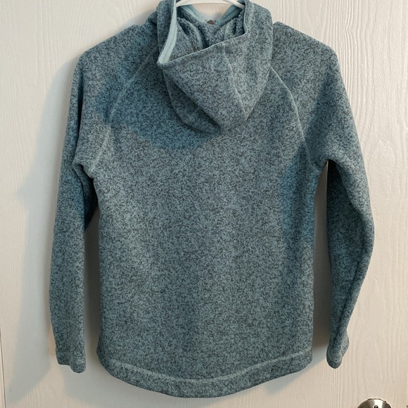 The North Face Girls Large Blue Quarter Zip Hooded Fleece Pullover - Picture 8 of 8